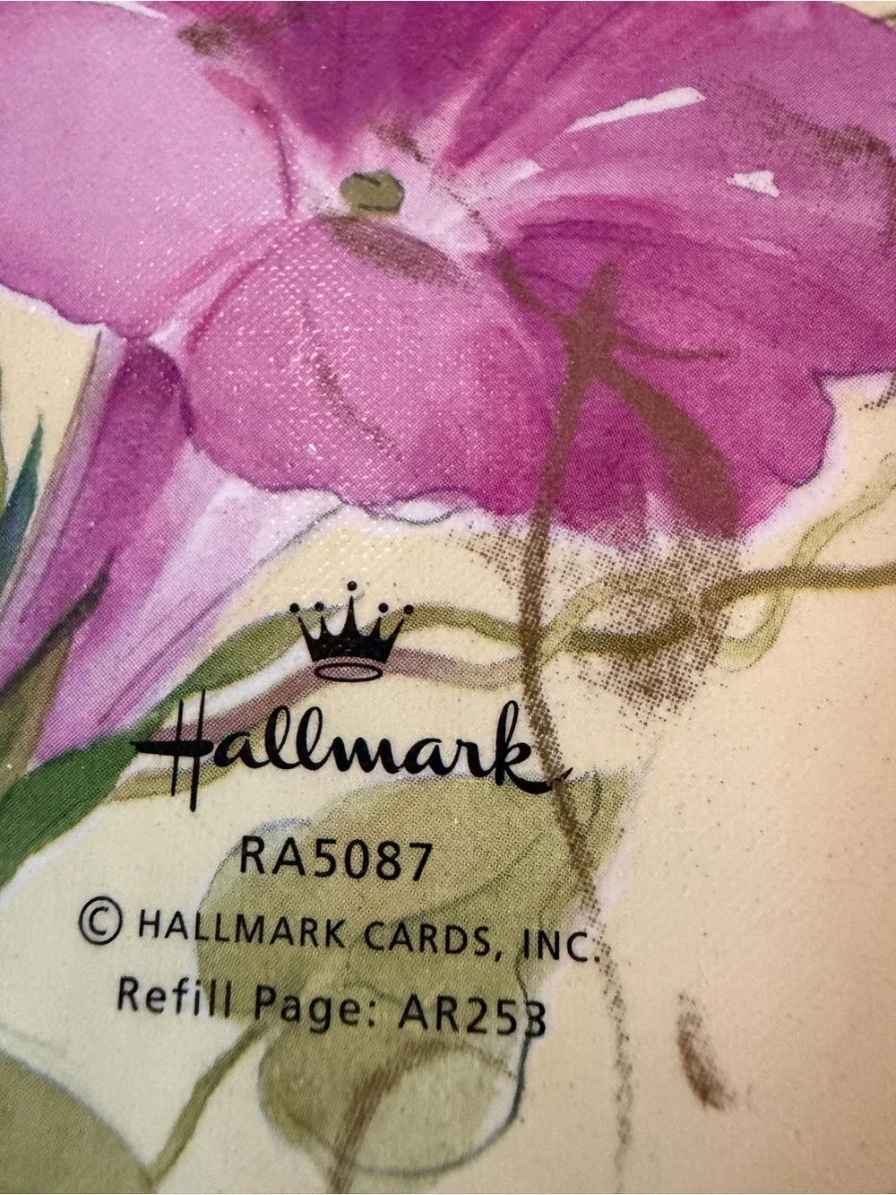 Vintage NEW Hallmark Refillable Address Book Morning Glory Flowers Made in USA